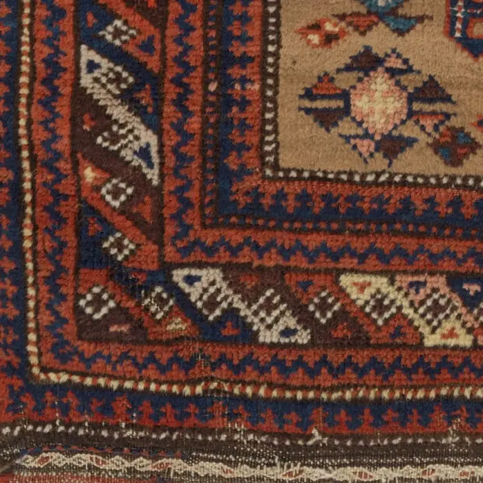 Baluch gebedskleed: detail van de rand